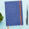 Note book rhodia personnalisable bleu